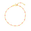 Baby Pink Enamel Bead Piatto Chain