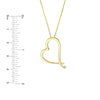 Tilted Open Heart Adjustable Necklace
