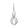 Plated Sterling Silver Filigree Figure 8 Earrings
