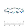 Teal Sapphire and Blue Blossom Bracelet