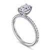 14K White Gold Oval Diamond Engagement Ring