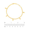 Evil Eye Dangles Curb Chain Adj. Bracelet