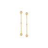 Drop Earrings with Diamond Bezels and Beads