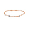 5-Diamond Rose/White Mesh Bangle