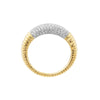 Diamond Pave Ribbed Dome Ring