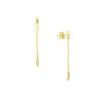 Diamond and Polished Marquise Drop Earrings