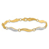 10K w/Rhodium D/C Bracelet