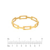 Rectangular Polished Link Bangle Bracelet