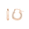 3mm x 15mm Polished Hoop Earrings
