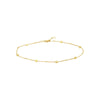Fluted/Polished Hexagon Adjustable Anklet
