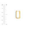 3 Row Pave Diamond Paper Clip Earrings (1-3/8tcw)