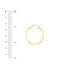 Large Polished Knife Edge Hoop Earrings