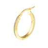 Oval Sparkle Hoop Earrings