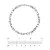 Plated Sterling Silver Flat Multi-Link Bracelet
