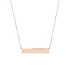 Adjustable 18' Bar Necklace with 2pt Diamond