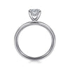 14K White Gold Oval Hidden Halo Diamond Engagement Ring