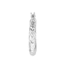 Sterling Silver 3mm x 20mm Diamond-Cut Hoop Earrings