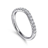 14K White Gold Diamond Wedding Band
