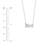 Gothic Libra Nameplate Necklace