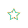 Diamond Bezel Turq Enamel Star Push Lock