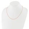 Sterling Silver Adjustable Rose Gold-plated 1.3mm Spiga Chain