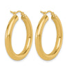 10K Polished Lightweight Hoop Earrings