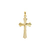 Two-Tone Fluted Crucifix Pendant