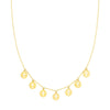 Cross Cutout Disc Dangles Adj. Necklace