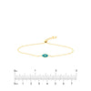 Blue Enamel Evil Eye Bolo Bracelet