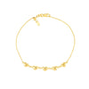 Puffed Heart Station Adjustable Bracelet