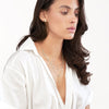 Light Blue Enamel Layered Lariat Necklace