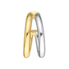 Two-Tone 10mm Double Open Hoop Earrings