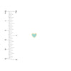 Lt.Turquoise Enamel Heart Stud Earrings