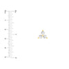 1-7/8tcw 4.2mm Diamond Trio Stud Earrings