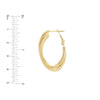Oval Twist Hoop Earrings with Omega Back