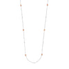 Sterling Silver CZ and Mariner Link Station Long Necklace