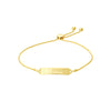 Engravable Hexagon ID Bar Bolo Bracelet