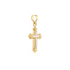 Two-Tone Small Cross Fleur Pendant