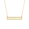 Engravable Bar Necklace with 1/3tcw Diamond Border