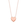 Sterling Silver Heart with CZ Frame Adjustable Necklace