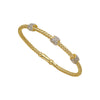 Cross-Cross Diamond Yellow/White Mesh Bangle