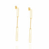 Interlocking Open Rectangle Drop Earrings