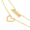 Script Mom and Open Heart Duet Necklace