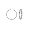 3mm x 40mm Diamond-Cut Hoop Earrings