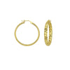 3mm x 40mm Diamond-Cut Hoop Earrings