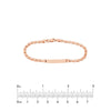 Kid's ID Bracelet on Heart Mirror Rope Chain