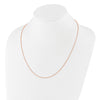Sterling Silver Rose Gold-plated Adjustable 1.2mm D/C Rope Chain