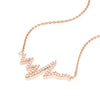 CZ Heartbeat Adjustable Necklace