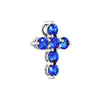 Sapphire Stone Cross Pendant