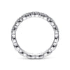 14K White Gold Round Diamond Halo Anniversary Band